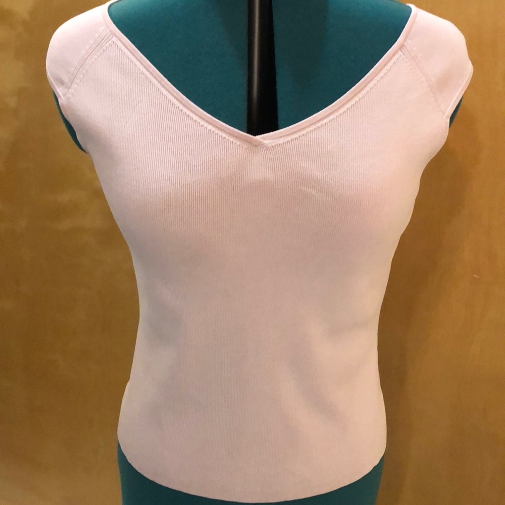 Ann Taylor silk cap sleeve sweater